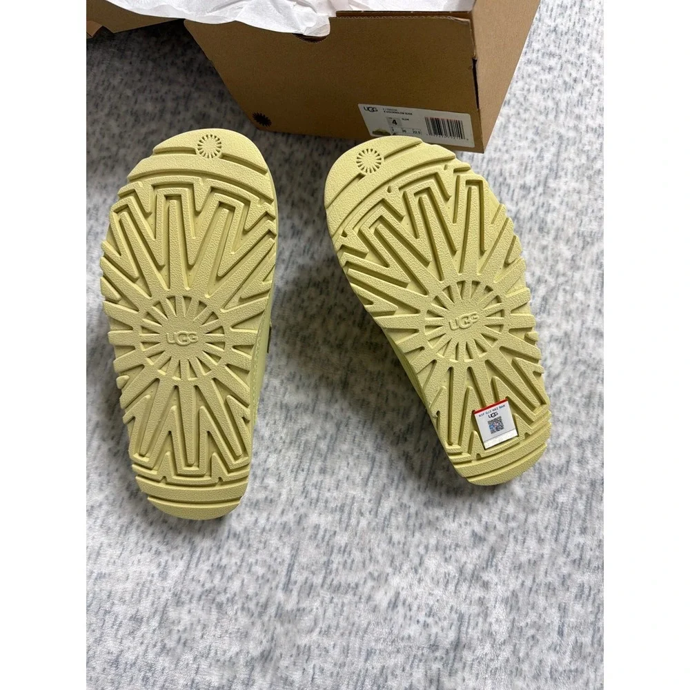UGG GoldenGlow Slide Sandals GLDN Yellow 1166513K Kids Size‎ 4 Womens 6 NEW